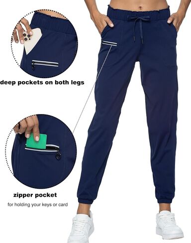Rrosseyz Women Lightweight Joggers Pants with Pockets, Quick Dry Athletic Workout Soft Pant for Gym Running in Kuwait