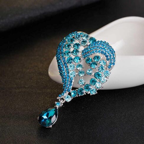 Ezing 4Pcs Brooch Lot with Large Big Size Rhinestone Crystal Fashion Jewelry in Kuwait