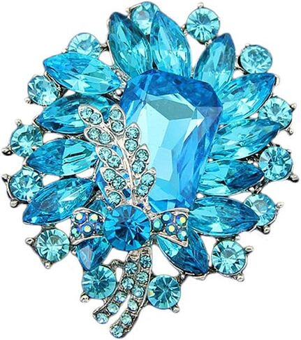 Ezing 4Pcs Brooch Lot with Large Big Size Rhinestone Crystal Fashion Jewelry in Kuwait