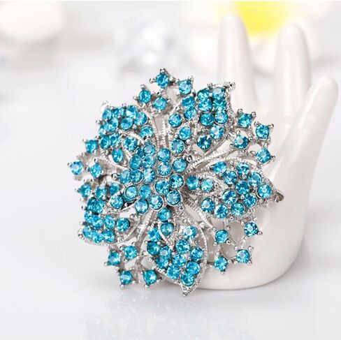Ezing 4Pcs Brooch Lot with Large Big Size Rhinestone Crystal Fashion Jewelry in Kuwait