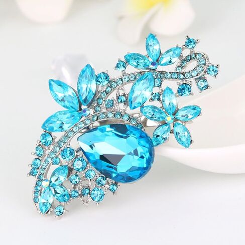 Ezing 4Pcs Brooch Lot with Large Big Size Rhinestone Crystal Fashion Jewelry in Kuwait