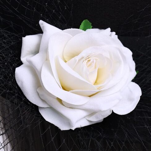 القبعات الفيكتورية النسائية خمر الأقواس قبعات فيدورا الأسود in Kuwait