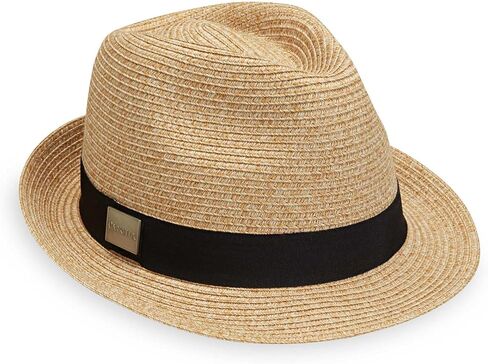 CARKELLA من Wallaroo للجنسين Del Mar Trilby Fedora - قبعة شمسية قصيرة الحافة، مقاس قابل للتعبئة وقابل للتعديل - قبعة شمسية كلاسيكية in Saudi Arabia