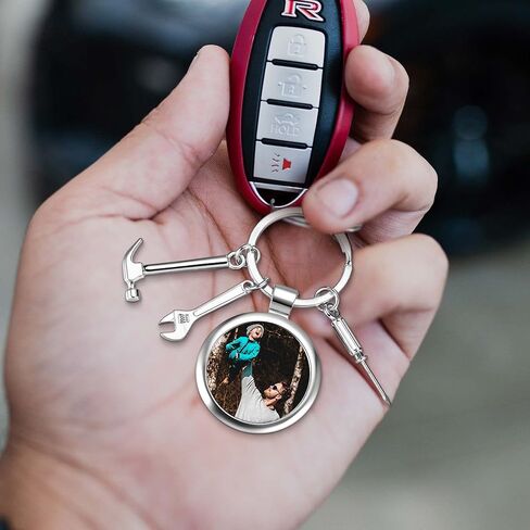 Top Plaza Dad Keychain Key Rings If Dad Can’t Fix It, No One Can Repair Tools Charms from Son Daughter Father’s Day Gifts in Saudi Arabia