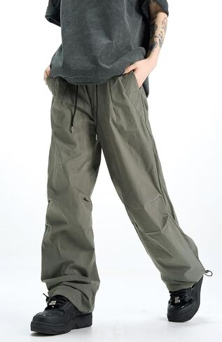 American Retro Tooling Paratrooper Pants for Men and Women Loose Straight Wide-Leg Parachute Pants Design Pants in Saudi Arabia