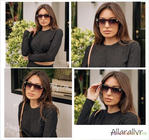 Allarallvr Oversized Square Sunglasses For Women Men Vintage Trendy Classical Gafas De Sol Para Mujer Sun Glasses AR82087 in Saudi Arabia