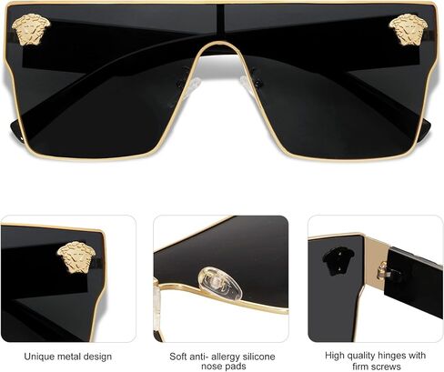 Allarallvr Oversized Square Sunglasses For Women Men Vintage Trendy Classical Gafas De Sol Para Mujer Sun Glasses AR82087 in Saudi Arabia