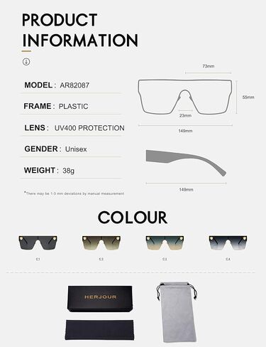 Allarallvr Oversized Square Sunglasses For Women Men Vintage Trendy Classical Gafas De Sol Para Mujer Sun Glasses AR82087 in Saudi Arabia