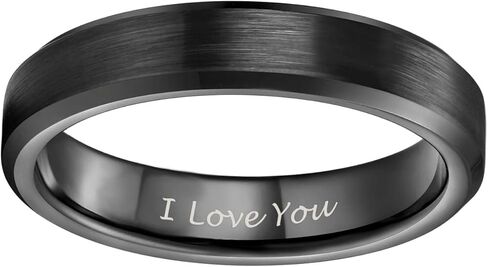 TRUMIUM 2mm 4mm 6mm 8mm 10mm Tungsten Ring Wedding Band for Women Men Bevel Edges Brushed Comfort Fit Size 4-15 in Saudi Arabia