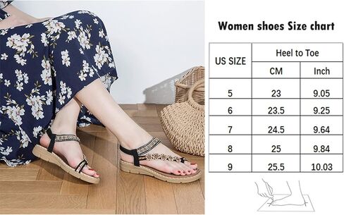 MEMON المرأة الشقق الصنادل البوهيمي الصيف المفتوحة تو مطاطا الكاحل حزام الصنادل مريحة الوجه يتخبط أحذية الشاطئ in Kuwait