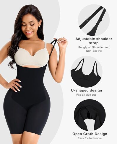 FeelinGirl Shapewear for Women Tummy Control Full Body Shaper Bodysuit Butt Lifter Thigh Slimmer in Kuwait