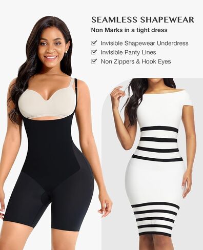 FeelinGirl Shapewear for Women Tummy Control Full Body Shaper Bodysuit Butt Lifter Thigh Slimmer in Kuwait