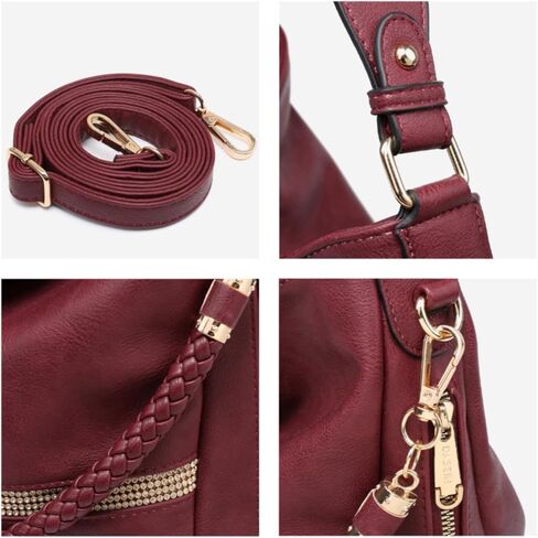 Dasein Hobo Handbags for Women Purses Vegan Leather Shoulder Bags Bucket Purse Large Tote Set with Long Strap in Kuwait