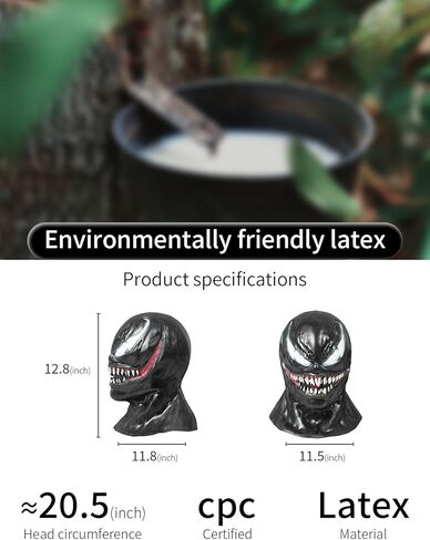 CHAALLTHION TOYS Venom Mask أقنعة اللاتكس التنكرية لقناع الهالوين in Kuwait