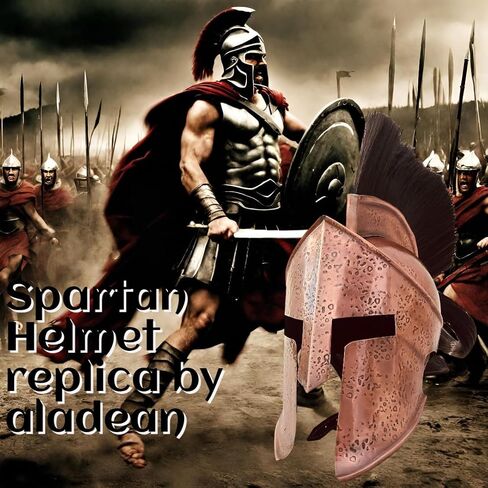 ALADEAN Spartan King Leonidas Helmet - 300 Movie Medieval Armour Helmet | Metal Prop of Roman Warrior Halloween Greek Party Costume in Saudi Arabia