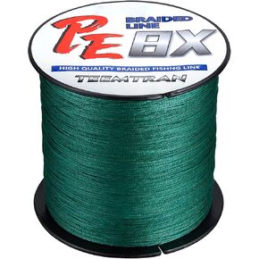 Teemtran Fishing Line 8X Strands, Braided Fishing Line 300Yds - Ultra Thin & More Power - Sensitive - Precise Cast - Softer & Smoother - Abrasion Resistant - No Stretch - Zero Memory