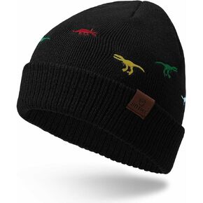 Ewaycom Baby Boy Winter Beanies Hat Cute Toddler Kids Warm Knit Embroidered Dinosaur Hats