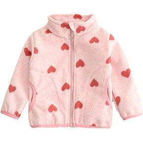 سترة XFGLCK للفتيات الصغيرات على شكل قلب معطف خريف وشتاء بأكمام طويلة وسميكة ودافئة in Kuwait