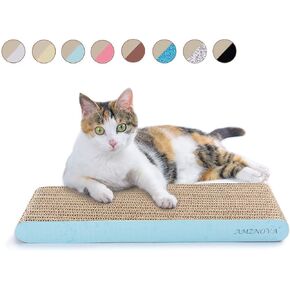 AMZNOVA Cat Scratcher, Scratching Pad, Durable Recyclable Cardboard with Catnip, Extra Wide, Glitter Gold