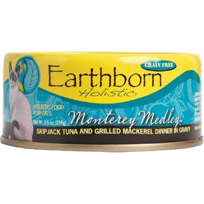 Earthborn Holistic Monterey Medley Skipjack Tuna and Grilled Mackerel Dinner Wet Cat Food, 3-Ounce Per Pacakge, 24-Pack in Kuwait