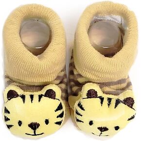 Lasin Baby Newborn Girls Boys Cartoon Anti-slip Socks Boots Shoes Babyshower Gifts, (0-12M) in Saudi Arabia
