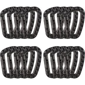 16 Pack Tactical Carabiners Keychain D Rings Spring Snap Gear Clip Utility Hooks Backpack Hanging Buckle Travelling for Camping in Kuwait