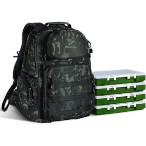 حقيبة ظهر كبيرة للتخزين من Rodeel، حقيبة ظهر لصيد الأسماك والمشي لمسافات طويلة، حقائب صيد مقاومة للمياه المالحة in Kuwait