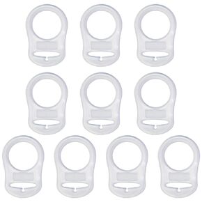 AUEAR, 10 Pack Silicone Pacifier Adapter Rings Baby Pacifier Holder Button Style 10 Colors in Kuwait