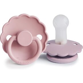 لهاية أطفال من السيليكون من FRIGG Daisy SilkySoft | صنع في الدنمارك | خالية من مادة BPA (وردي فاتح/أرجواني ناعم، 6-18 شهرًا) in Saudi Arabia
