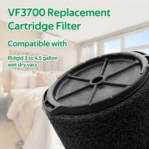 VF3700 استبدال خرطوشة فلتر الرغوة تطبيق رطب متوافق مع RIDGID 3 إلى 4.5 جالون مكنسة جافة ورطبة (عبوتان) in Kuwait