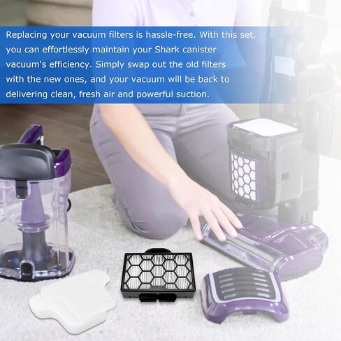 Replacement Filters Compatible with Shark Pet Canister CZ350, CZ351, CZ2001, Replace Parts XHPCZ350, XFFKCZ350 (2 Foam Filters, 2 Felt Filters, 2 HEPA Filters) in Kuwait