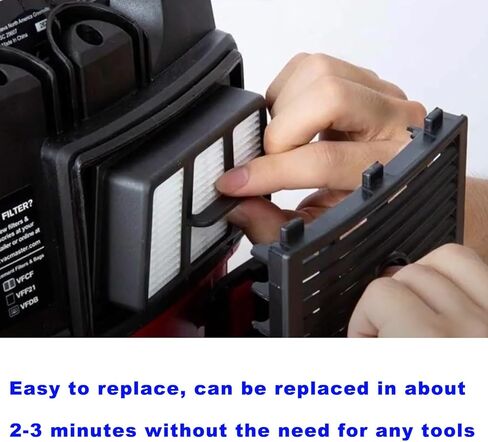 مرشح عادم مادة Khotilong VF408 HEPA مناسب لجزء Vacmaster # VFHF، متوافق مع الطراز VF408,2 PACK. in Kuwait