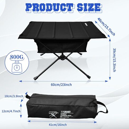 طاولة تخييم قابلة للطي وخفيفة الوزن وقابلة للطي من الالومنيوم مع مساحة تخزين من تيورنر in Kuwait