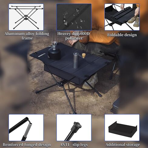 طاولة تخييم قابلة للطي وخفيفة الوزن وقابلة للطي من الالومنيوم مع مساحة تخزين من تيورنر in Kuwait