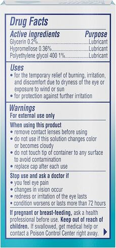 Visine Tired Eye Dry Eye Relief Eye Drops, Moisturizing & Soothing Drops for Irritated Eyes Due to Screen & Computer Use, 0.5 fl. oz in Kuwait