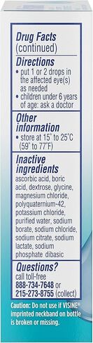 Visine Tired Eye Dry Eye Relief Eye Drops, Moisturizing & Soothing Drops for Irritated Eyes Due to Screen & Computer Use, 0.5 fl. oz in Kuwait