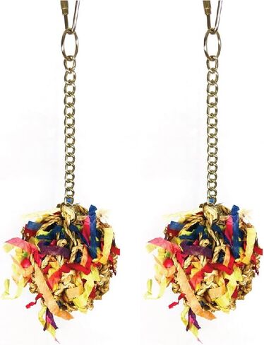 مجموعة من قطعتين من لعبة الببغاء ذات الكرات الصغيرة فائقة التمزيق من Birds LOVE، لعبة البحث عن الطعام مع كنوز مخفية، الكونيور، الكوكاتيل، الكايك، بيونوس in Kuwait