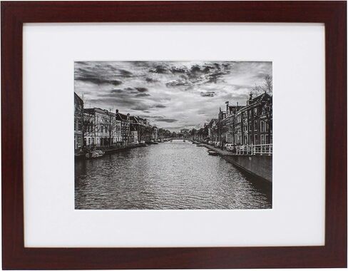 9x12 Natural Gallery Picture Frame with 6x8 Mat - Wide Molding - Includes Both Attached Hanging Hardware and Desktop Easel - Display Pictures 9x12 or 6x8 Inches - Family Photo Frames in Kuwait