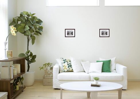 9x12 Natural Gallery Picture Frame with 6x8 Mat - Wide Molding - Includes Both Attached Hanging Hardware and Desktop Easel - Display Pictures 9x12 or 6x8 Inches - Family Photo Frames in Kuwait