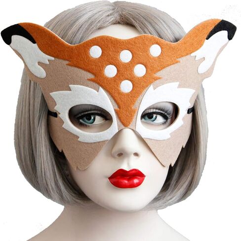 قناع تنكري للرجال والنساء، قناع عيون نصف وجه من الغزلان قناع العين كرة عيد الميلاد لحفلات الأزياء التنكرية. in Kuwait