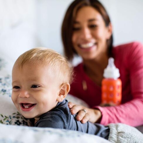 مجموعة Lifefactory Baby المكونة من 6 زجاجات بداية بالنعناع/اللافندر وبالكرنب/العنب المسطحة وأغطية سيبي للمرحلة 3 حلمات 16 أونصة مجموعة 12 قطعة in Saudi Arabia