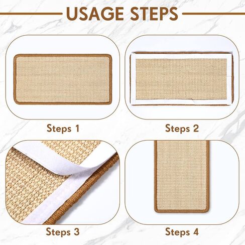 3 Pcs Wall Mounted Cat Scratching Post with Hook and Loop Strips, 9.8 x 19.7 Inch Wooden Sisal Cat Scratcher for Indoor Wall Furniture Vertical Cat Scratch Pad Cat Wall Furniture Protector in Saudi Arabia