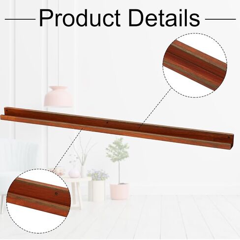 Barydat 2 Pcs Wood Vinyl Record Shelf Wall Mount, Wood Vinyl Record Holder, Record Shelves Wall Mount Vinyl Record Display for LP CD Book Art Storage Vintage Easy Installation Home Decoration in Saudi Arabia