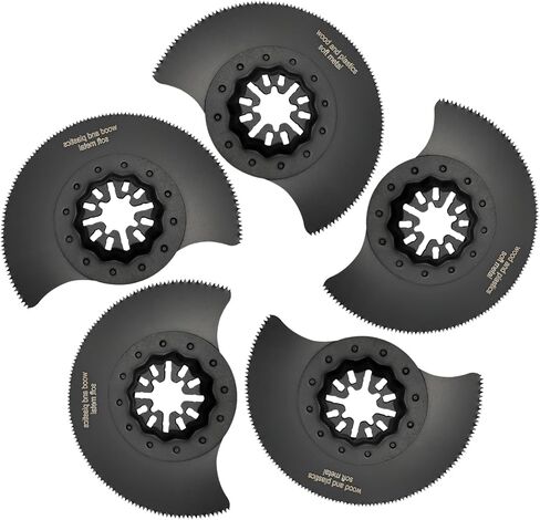 شفرات متعددة الادوات من ستارلوك، 5 قطع من شفرات المنشار من الستيل عالي الكربون، 88 ملم سريعة الفك من المعدن والخشب متوافقة مع ادوات ستارلوك المتعددة، ديوالت وماكيتا وفين in Kuwait