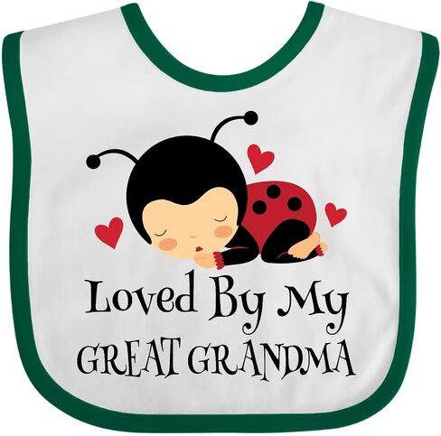 Loved By My Great Grandma Baby Bib in Saudi Arabia
