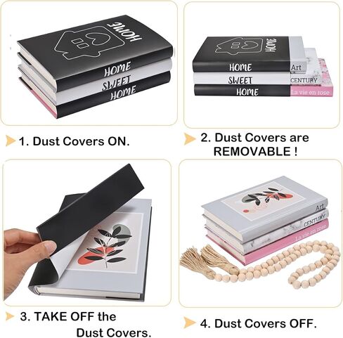 Decorative Books for Home Decor, Hardcover Modern Book Decor Stack for Decoration, 3pcs Coffee Table Books, Fashion Designer Display Books set for Office Bar Table Shelf Living Room Entryway Bookshelf in Saudi Arabia