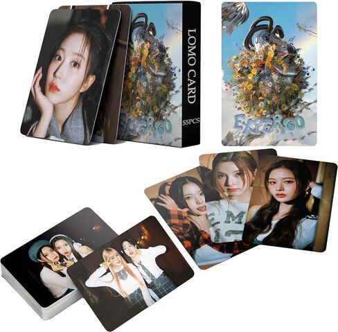 FOURBOM 55Pcs NMIXX Photocard NMIXX expérgo LOMO Cards Expérgo Photocard NMIXX expérgo Album Cards Expérgo Postcards KPOP NMIXX Photocard Gift for Fans Daughter NMIXX Album Cards NMIXX Merch in Saudi Arabia