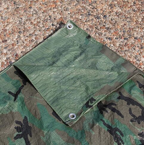 Texsport Heavy-Duty Reinforced Multi-Purpose Reversible Camo Olive Drab Tarp in Kuwait