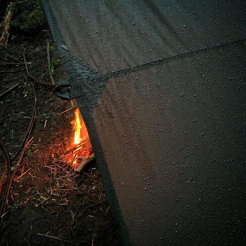 Bushcraft Spain Oilskin Brown Waterproof Canvas Tarp 3 x 3 Metres for Survival, Traditional Camping or Camping (Mountain Brown) in Kuwait