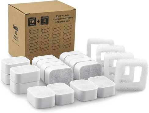 10 Pack Ceramic Cat Water Fountain Replacement Filters, 8 Pack Pet Fountain Replacement Filters and 2 Pack Foam Filters for Tritone/Fiumi Ceramic Pet Lotus Ceramic Pet Drinking Fountain in Saudi Arabia